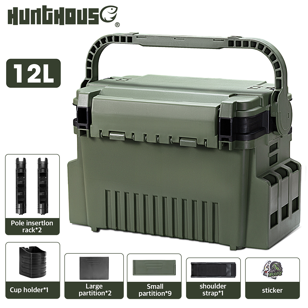 Fishing Kayak Crate - Рыболовный ящик Hunthouse 12 л, большой,